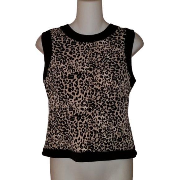 Vince Camuto Sleeveless Animal Print Top - Picture 1 of 9